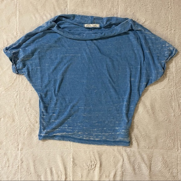 Free People / We The Free Astrid Blue Top / Size M - Picture 8 of 8